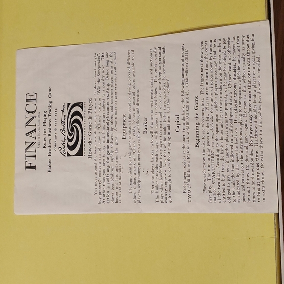 1960 finance board game Parker bros vintage - Picture 2 of 6